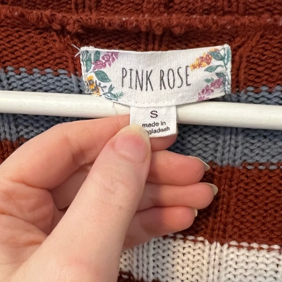 Pink Rose Striped Duster Cardigan - Picture 6 of 10